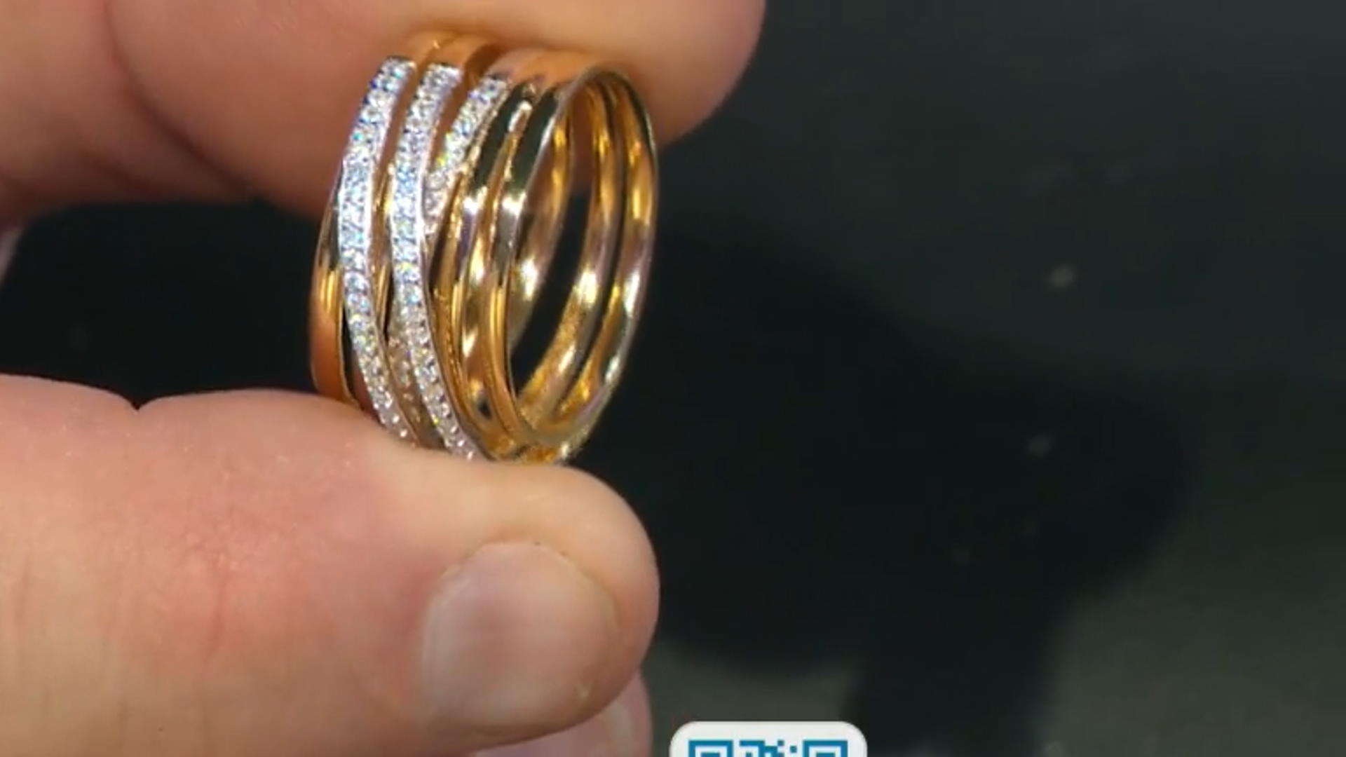 White Cubic Zirconia Rhodium And 18k Yellow Gold Over Sterling Silver Ring 0.65ctw Video Thumbnail