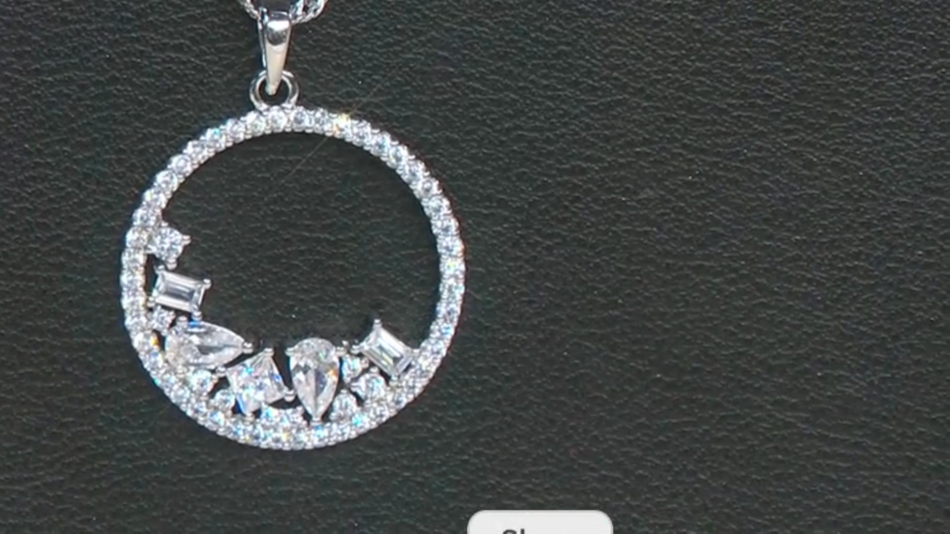 White Cubic Zirconia Rhodium Over Sterling Silver Pendant With Chain 2.03ctw Video Thumbnail