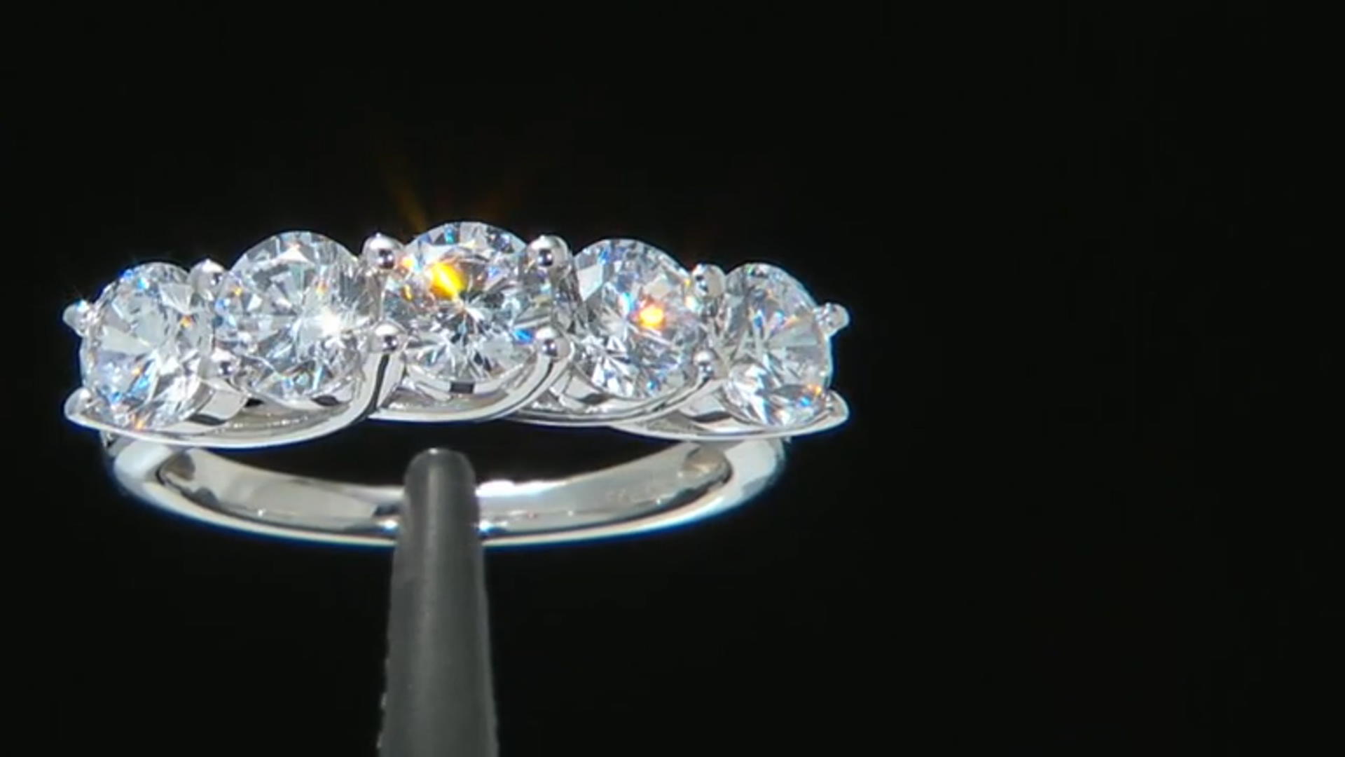 Cubic Zirconia Rhodium Over Sterling Silver Ring 4.30ctw Video Thumbnail