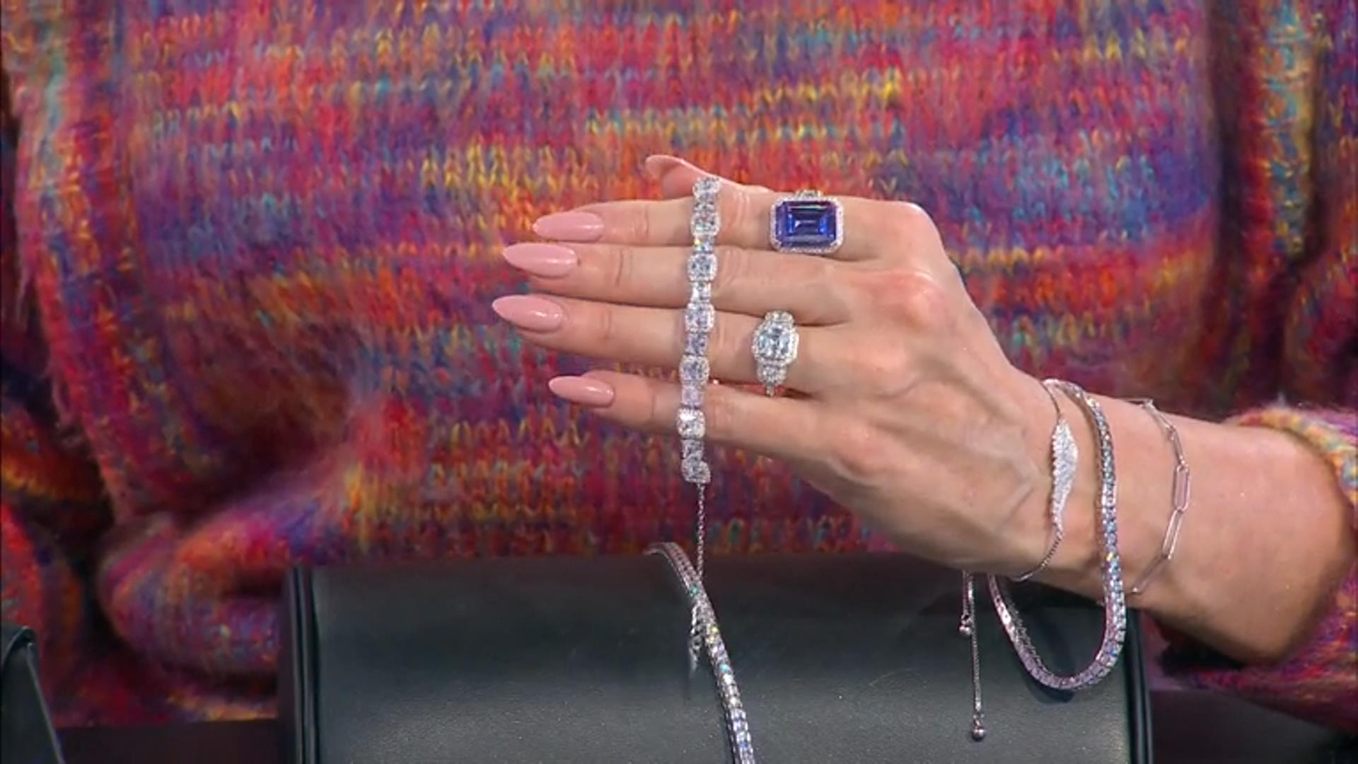White Cubic Zirconia Platinum Over Sterling Silver Asscher Cut Bracelet 25.27ctw Video Thumbnail