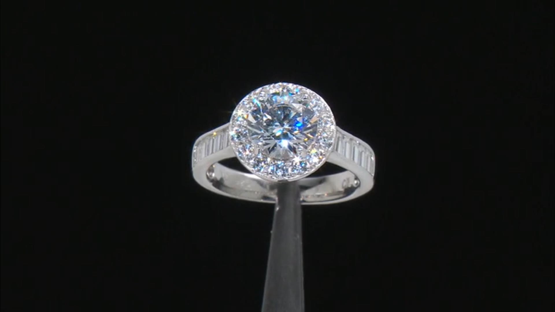 White Cubic Zirconia Rhodium Over Sterling Silver Ring Set 5.78ctw Video Thumbnail