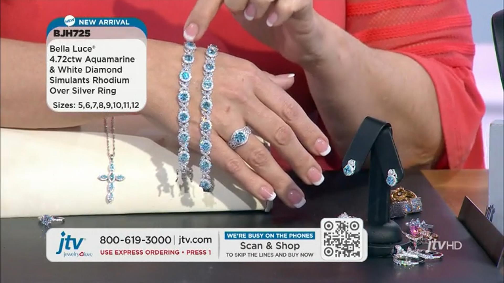 Blue And White Cubic Zirconia Rhodium Over Sterling Silver Ring 4.72ctw Video Thumbnail