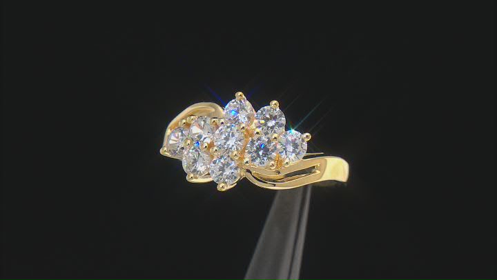 White Cubic Zirconia 18k Yellow Gold Over Sterling Silver Ring 2.39ctw Video Thumbnail