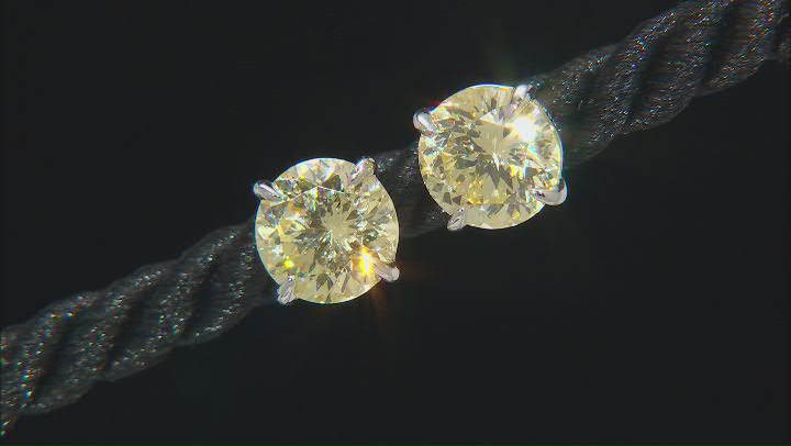 Yellow Cubic Zirconia Rhodium Over Sterling Silver Firework Cut Earrings 7.00ctw Video Thumbnail