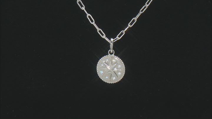 White Cubic Zirconia Platinum Over Sterling Silver Paperclip Necklace 0.36ctw Video Thumbnail