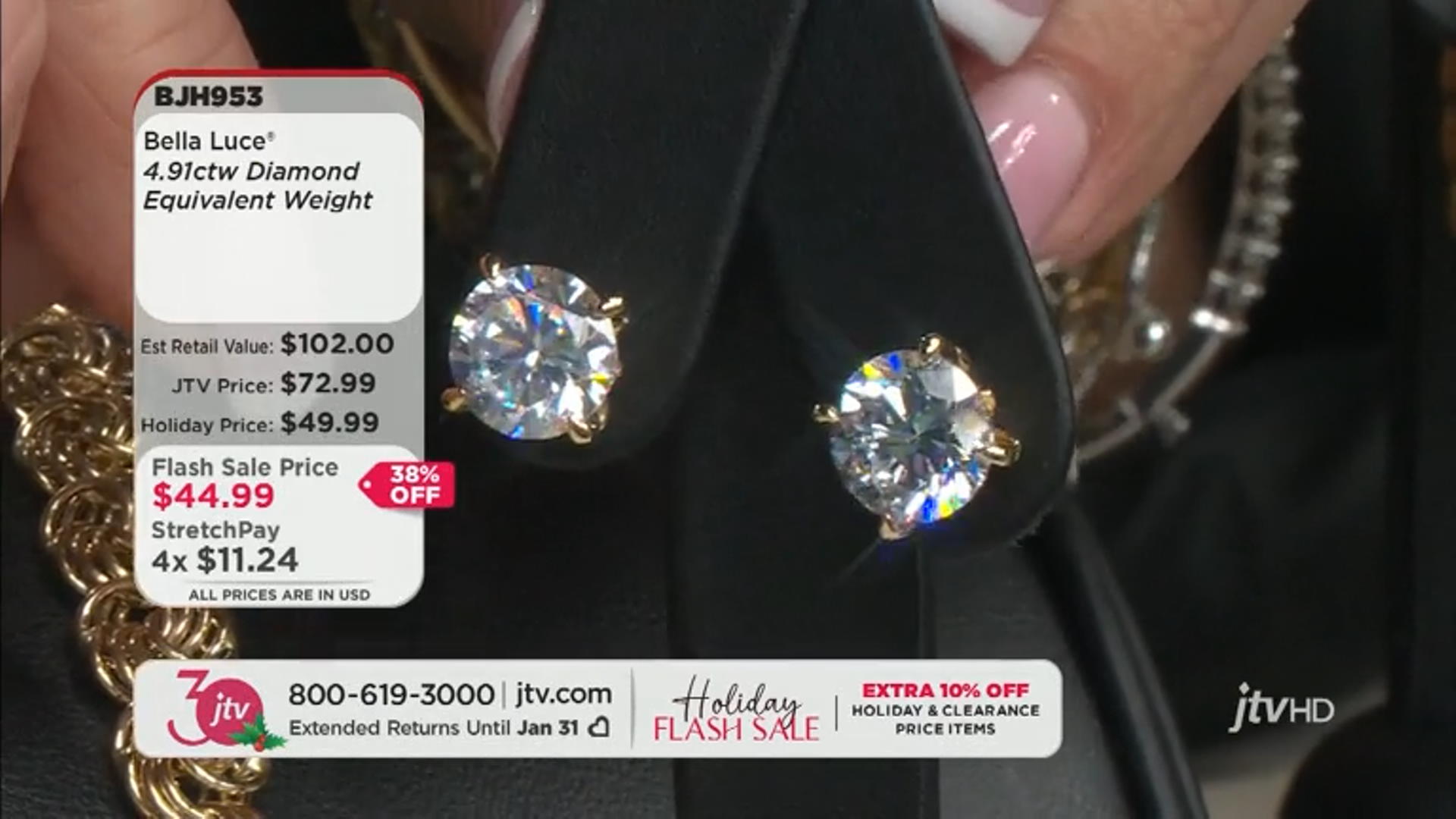White Cubic Zirconia 18k Yellow Gold Over Sterling Silver Stud Earrings 7.76ctw Video Thumbnail