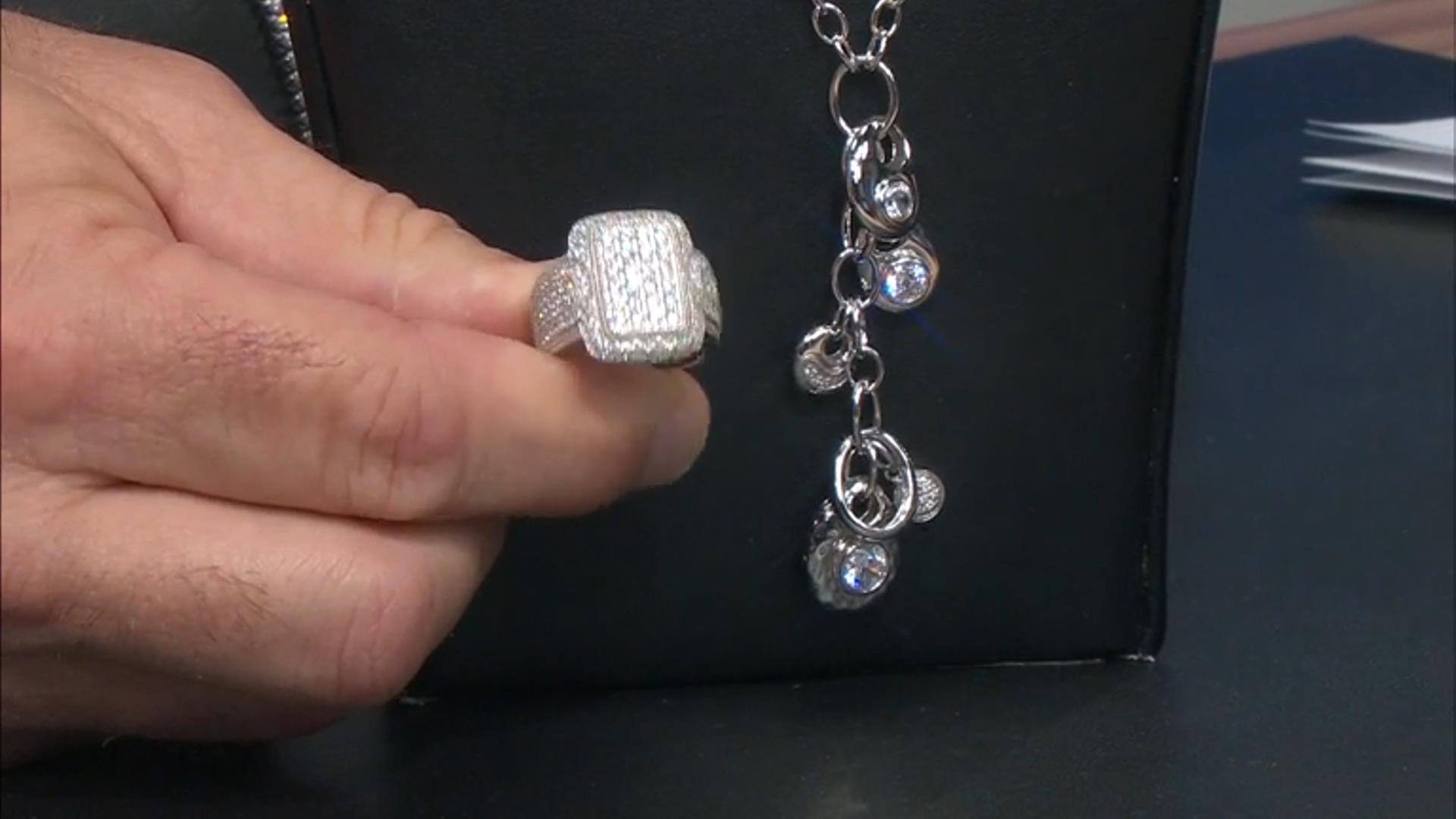 White Cubic Zirconia Rhodium Over Sterling Silver Ring 4.25ctw Video Thumbnail