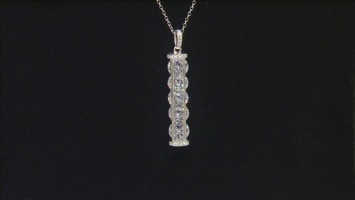 Cubic Zirconia Rhodium Over Sterling Silver Pendant With Chain 17.87ctw