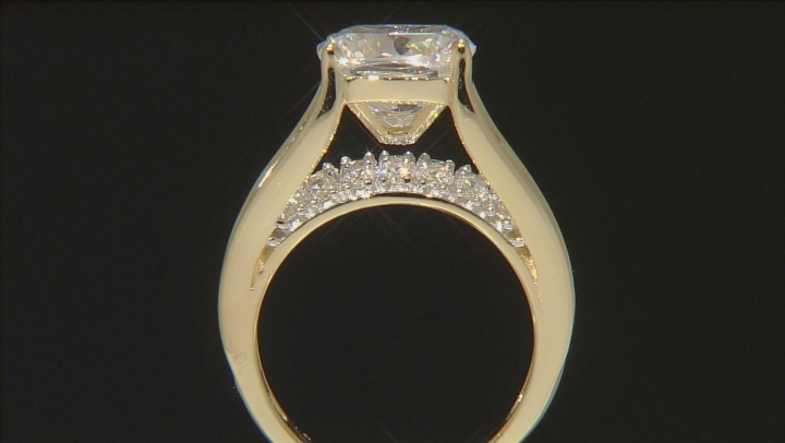 Cubic Zirconia Rhodium & 18k Yellow Gold Over Silver Ring 9.91ctw Video Thumbnail