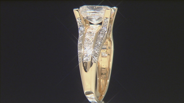 Cubic Zirconia 18k Yellow Gold Over Silver Ring 7.77ctw Video Thumbnail