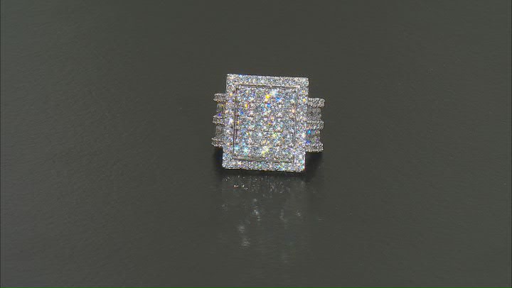 Cubic Zirconia Rhodium Over Sterling Silver Ring 9.46ctw Video Thumbnail