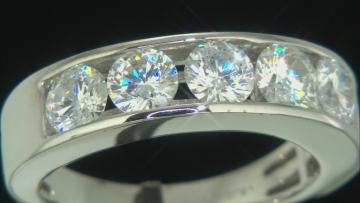 White Cubic Zirconia Rhodium Over Sterling Silver Ring 2.90ctw Video Thumbnail
