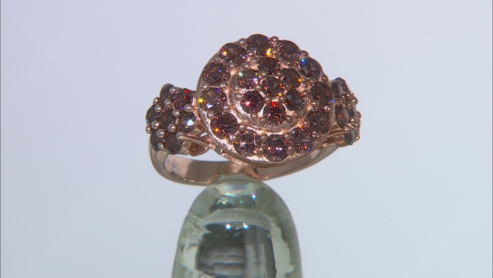 Mocha Cubic Zirconia 18K Rose Gold Over Sterling Silver Ring 4.96ctw Video Thumbnail