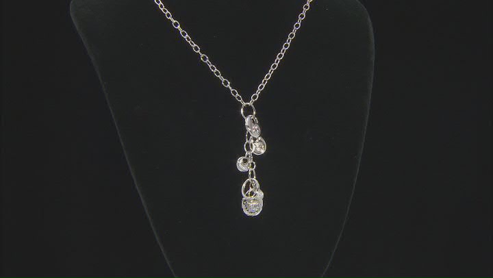 White Cubic Zirconia Rhodium Over Sterling Silver Necklace 3.23ctw Video Thumbnail