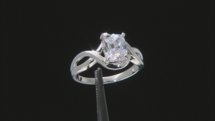 White Cubic Zirconia Rhodium Over Sterling Silver Ring 3.29ctw Video Thumbnail