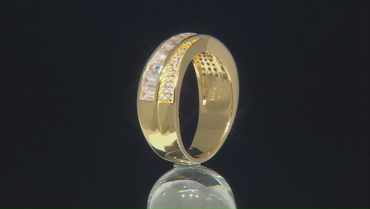 White Cubic Zirconia 18K Yellow Gold Over Sterling Silver Ring 1.61ctw Video Thumbnail