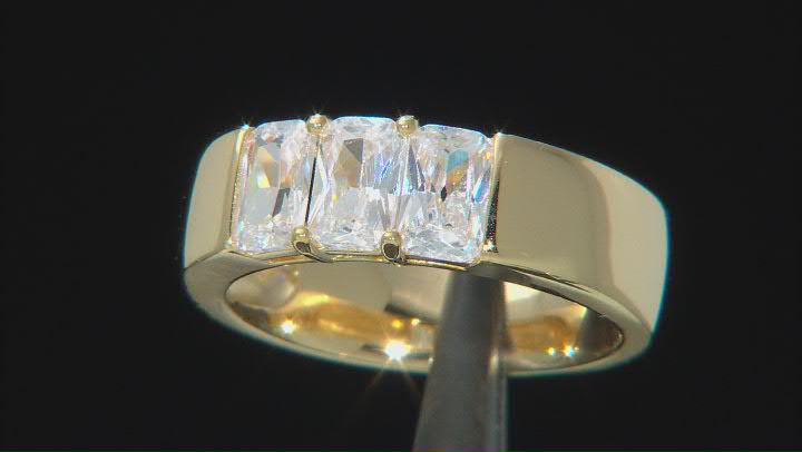White Cubic Zirconia 18K Yellow Gold Over Sterling Silver Ring 2.75ctw Video Thumbnail