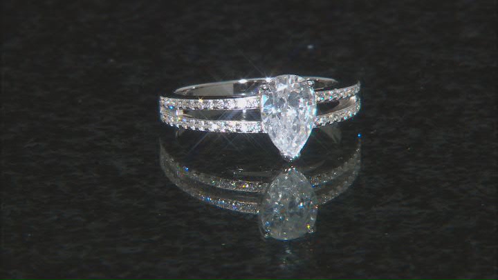 White Cubic Zirconia Rhodium Over Sterling Silver Ring With Band 2.85ctw Video Thumbnail