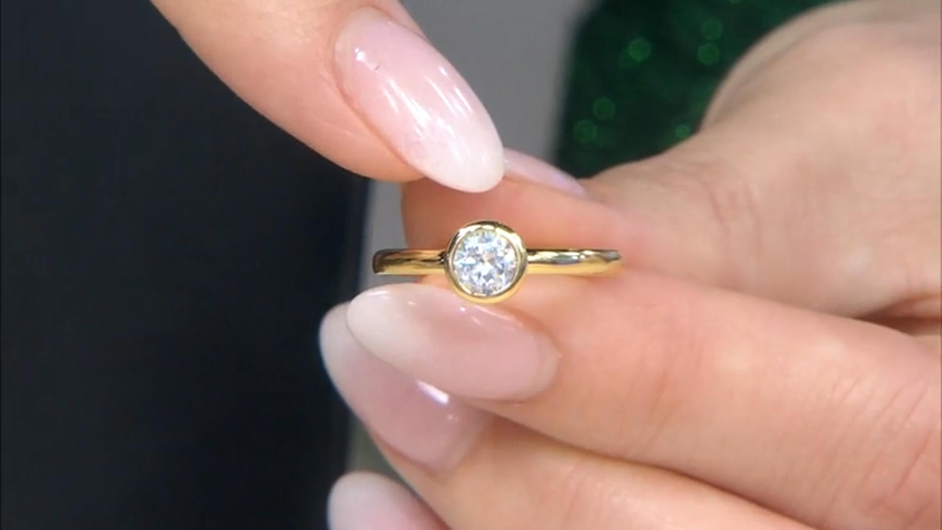White Cubic Zirconia Rhodium And 18K Yellow And Rose Gold Over Sterling Silver Ring Set 2.43ctw Video Thumbnail