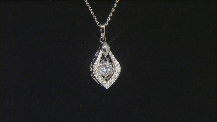 White Cubic Zirconia Rhodium Over Silver Pendant With Chain 1.87ctw Video Thumbnail