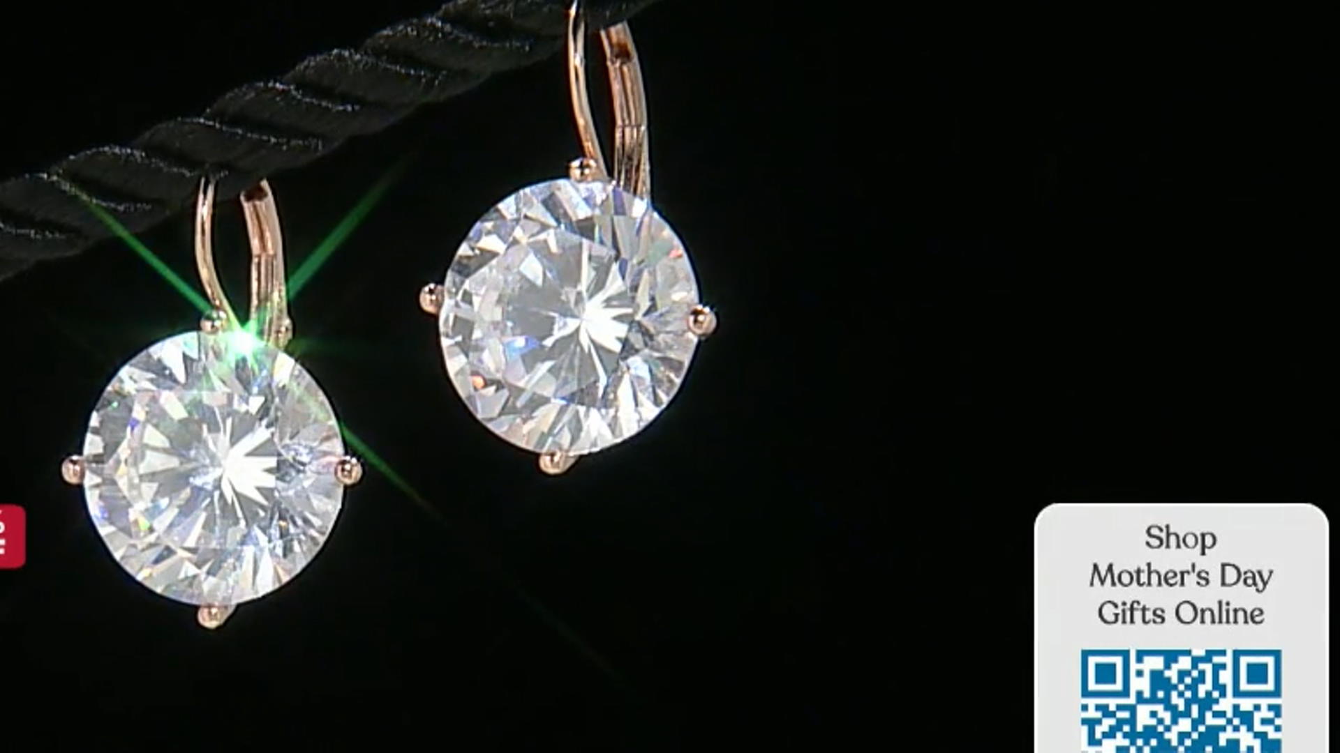 White Cubic Zirconia 18k Rose Gold Over Silver Earrings 32.22ctw Video Thumbnail