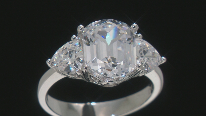 White Cubic Zirconia Rhodium Over Silver Ring 10.01ctw Video Thumbnail