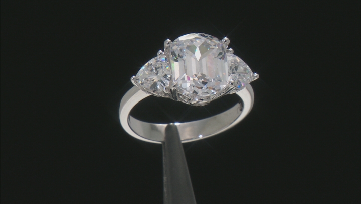 White Cubic Zirconia Rhodium Over Silver Ring 10.01ctw Video Thumbnail