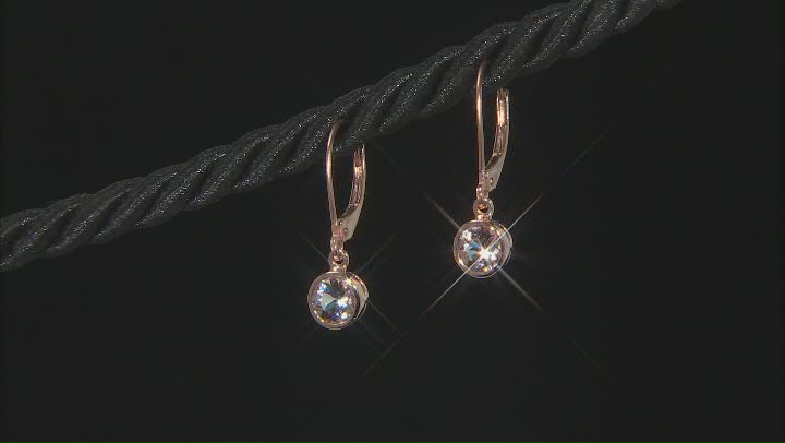 Peach Cor-de-Rosa Morganite 10k Rose Gold Solitaire Earrings 0.73ctw Video Thumbnail