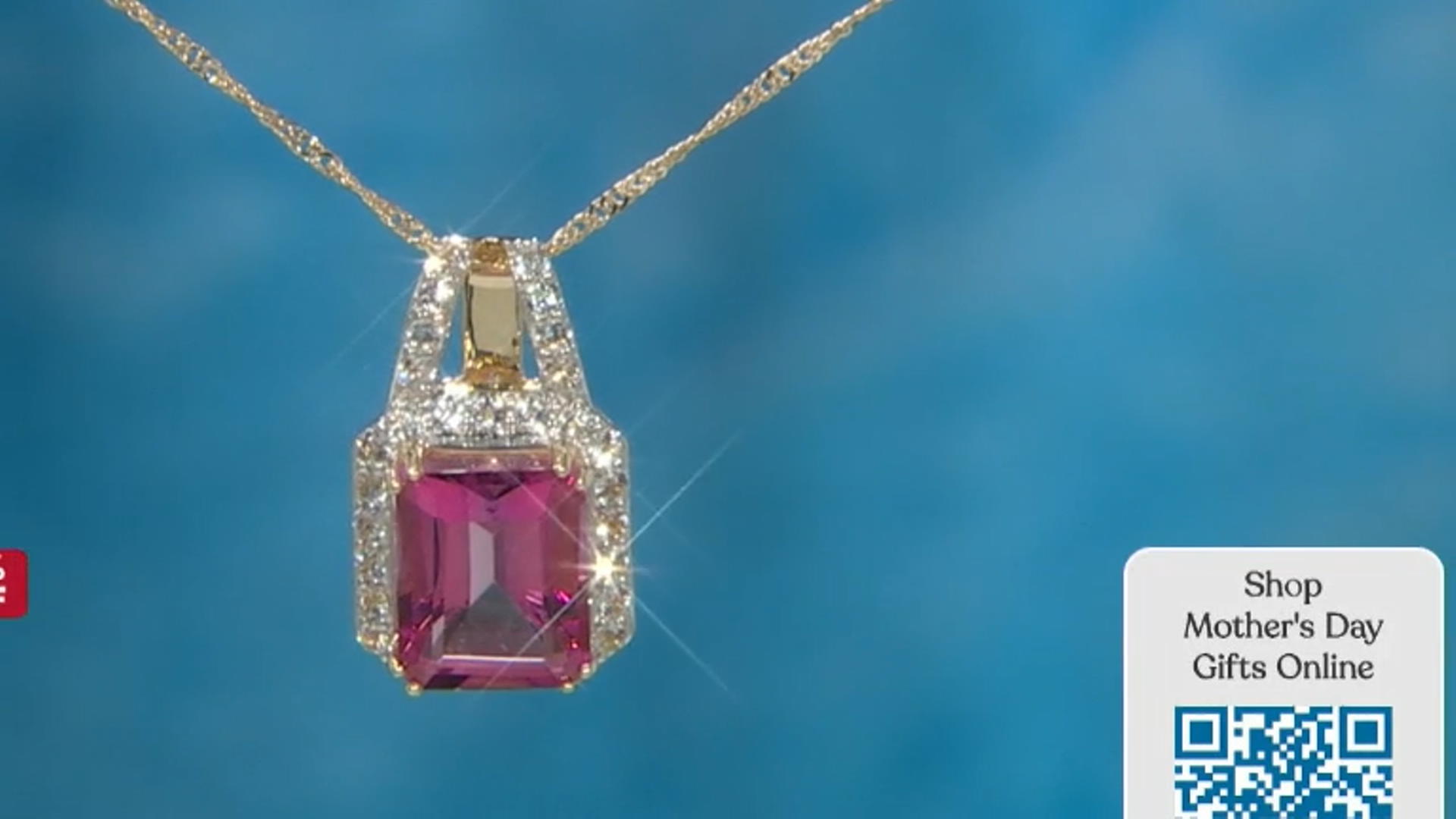 Pink Topaz 10k Yellow Gold Pendant With Chain 3.93ctw Video Thumbnail