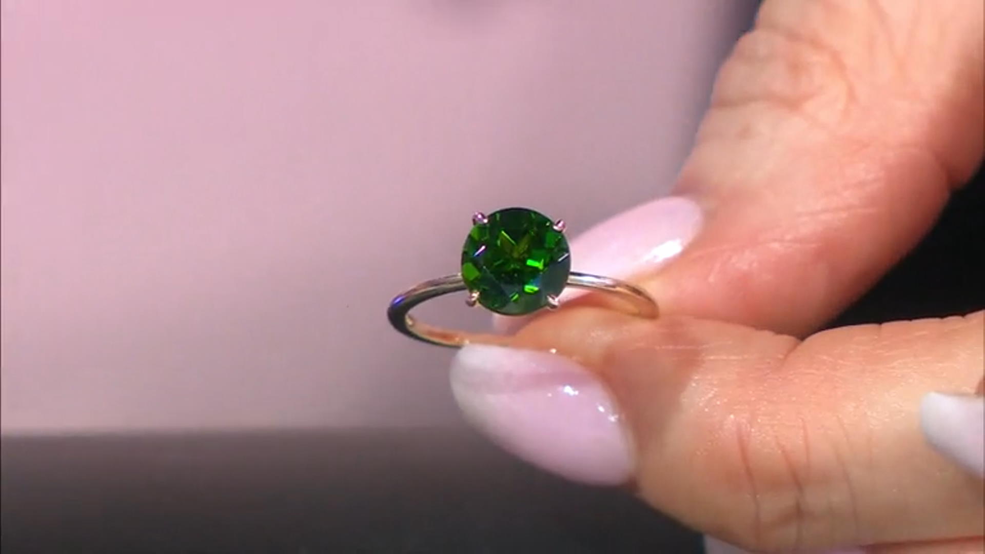 Green Chrome Diopside 10k Yellow Gold Solitaire Ring 1.78ct Video Thumbnail