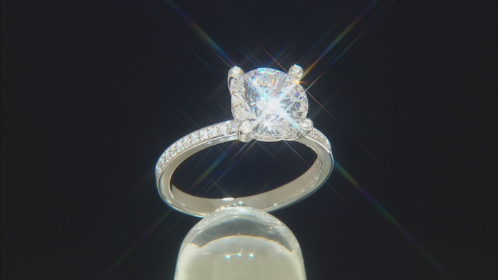 White Cubic Zirconia Rhodium Over Sterling Silver Ring 4.94ctw Video Thumbnail
