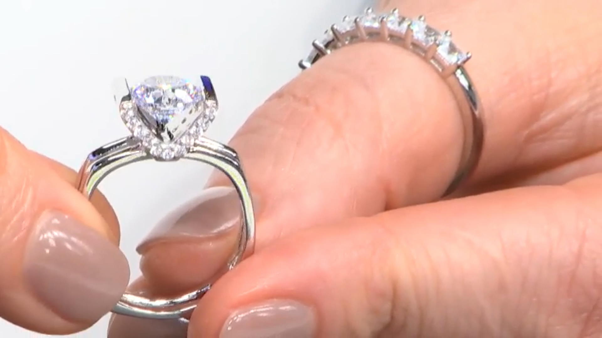 Cubic Zirconia Rhodium Over Silver Ring 3.60ctw Video Thumbnail