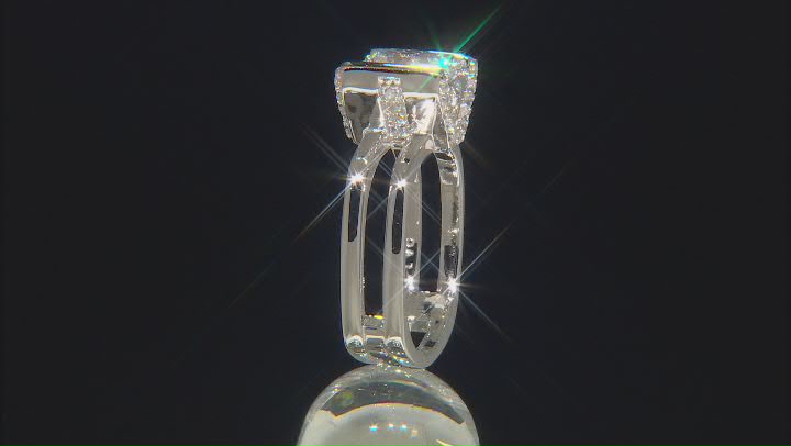 Cubic Zirconia Rhodium Over Silver Ring 3.60ctw Video Thumbnail