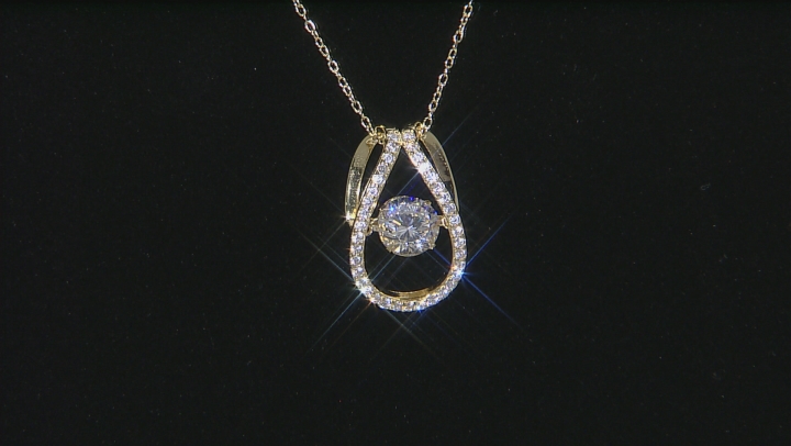 Cubic Zirconia 18k Yellow Gold Over Sterling Silver Pendant With Chain 2.71ctw Video Thumbnail