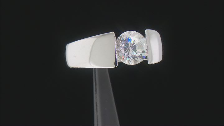Cubic Zirconia Rhodium Over Sterling Silver Ring 3.15ctw Video Thumbnail