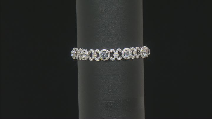 Cubic Zirconia Rhodium Over Sterling Silver Bracelet 11.79ctw (7.48ctw DEW) Video Thumbnail