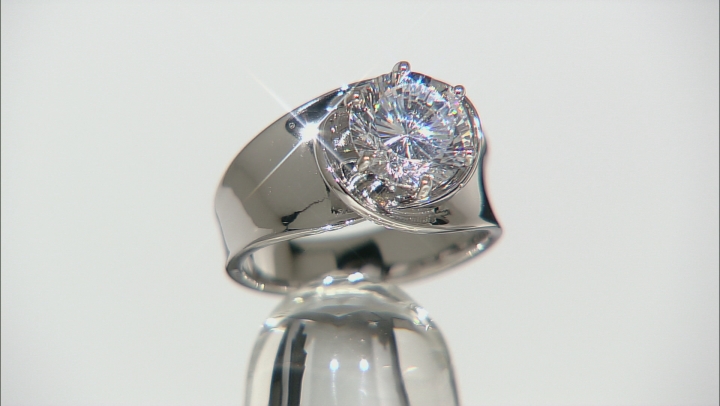 Cubic Zirconia Rhodium Over Sterling Silver Ring 4.59ct (2.75ct DEW) Video Thumbnail