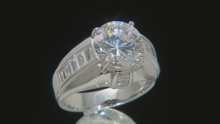 White Cubic Zirconia Rhodium Over Sterling Silver Ring 7.83ctw Video Thumbnail