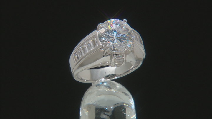 White Cubic Zirconia Rhodium Over Sterling Silver Ring 7.83ctw Video Thumbnail