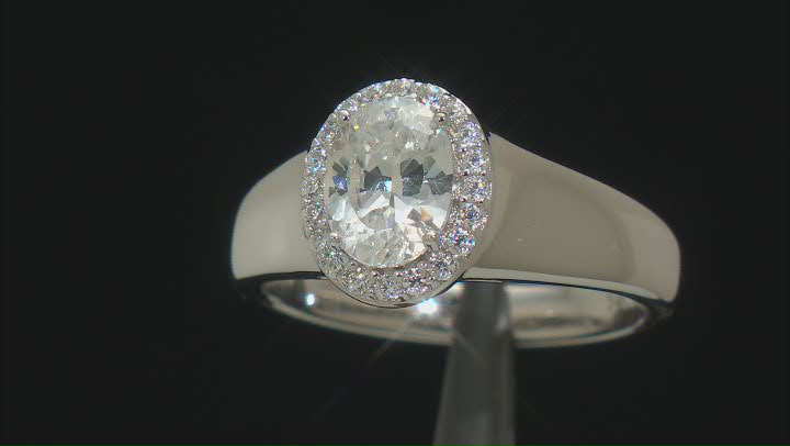 Dillenium Cut White Cubic Zirconia Platinum Over Sterling Silver Ring 2.37ctw Video Thumbnail