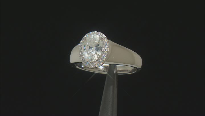Dillenium Cut White Cubic Zirconia Platinum Over Sterling Silver Ring 2.37ctw Video Thumbnail