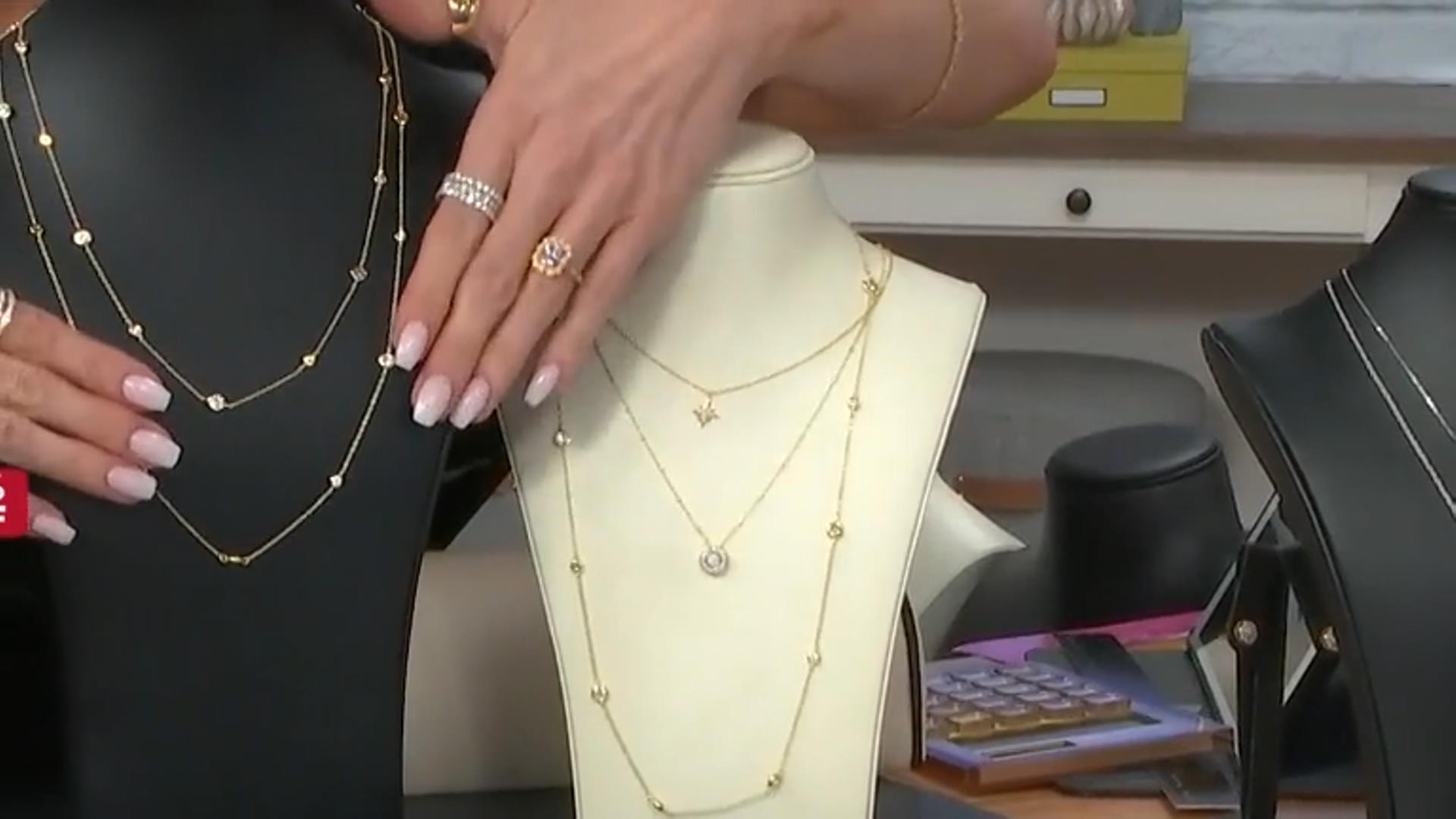 White Cubic Zirconia 1k Yellow Gold Necklace 3.43ctw Video Thumbnail
