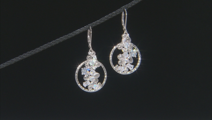 White Cubic Zirconia Rhodium Over Sterling Silver Earrings 4.87ctw Video Thumbnail