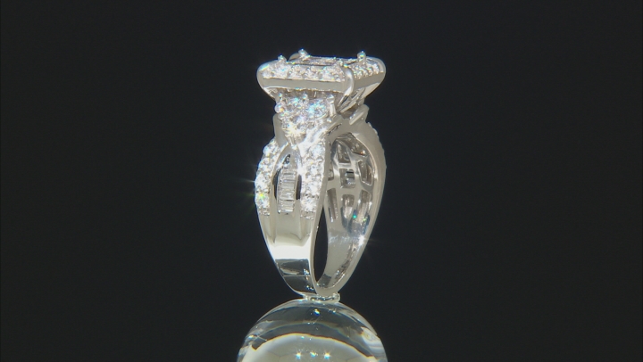 white cubic zirconia rhodium over sterling silver ring 4.00ctw Video Thumbnail