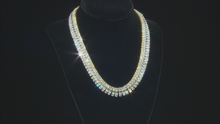 Cubic Zirconia 18k Yellow Gold Over Silver Necklace 208.50ctw Video Thumbnail