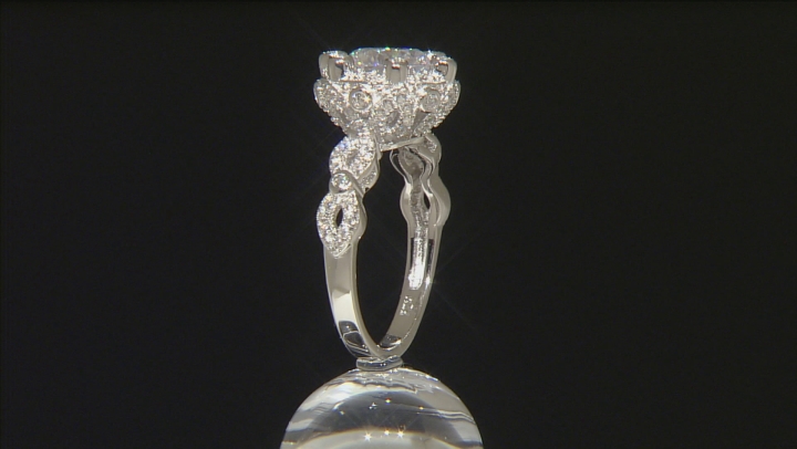 White Cubic Zirconia Rhodium Over Sterling Silver Ring 4.64ctw Video Thumbnail