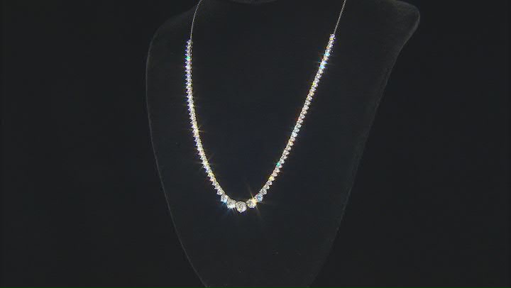 Cubic Zirconia Rhodium Over Sterling Silver Necklace And Bracelet Set 25.98ctw Video Thumbnail