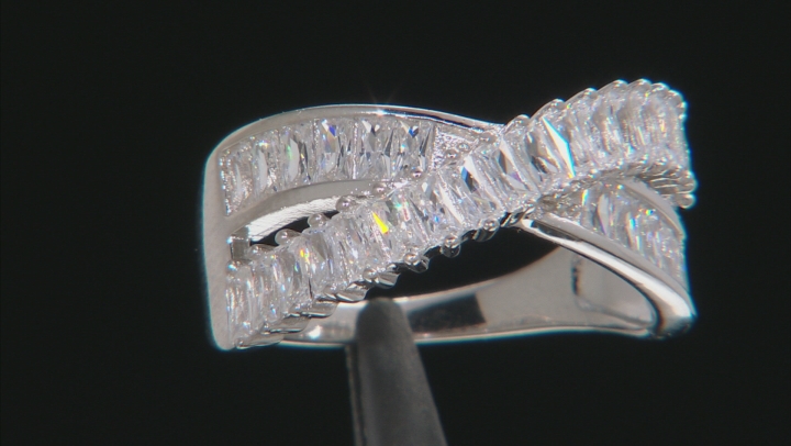 White Cubic Zirconia Rhodium Over Silver Ring 1.90ctw Video Thumbnail