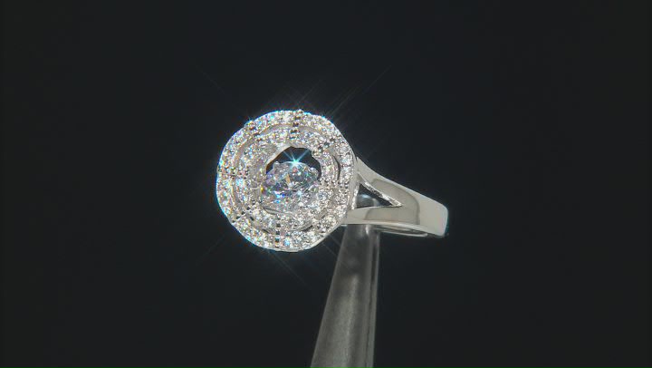 White Cubic Zirconia Rhodium Over Silver Ring 1.11ctw Video Thumbnail