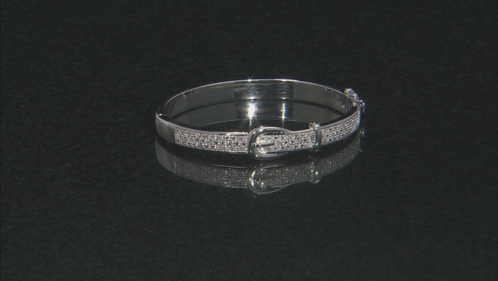 White Round Diamond Rhodium Over Brass Bracelet 0.25ctw Video Thumbnail